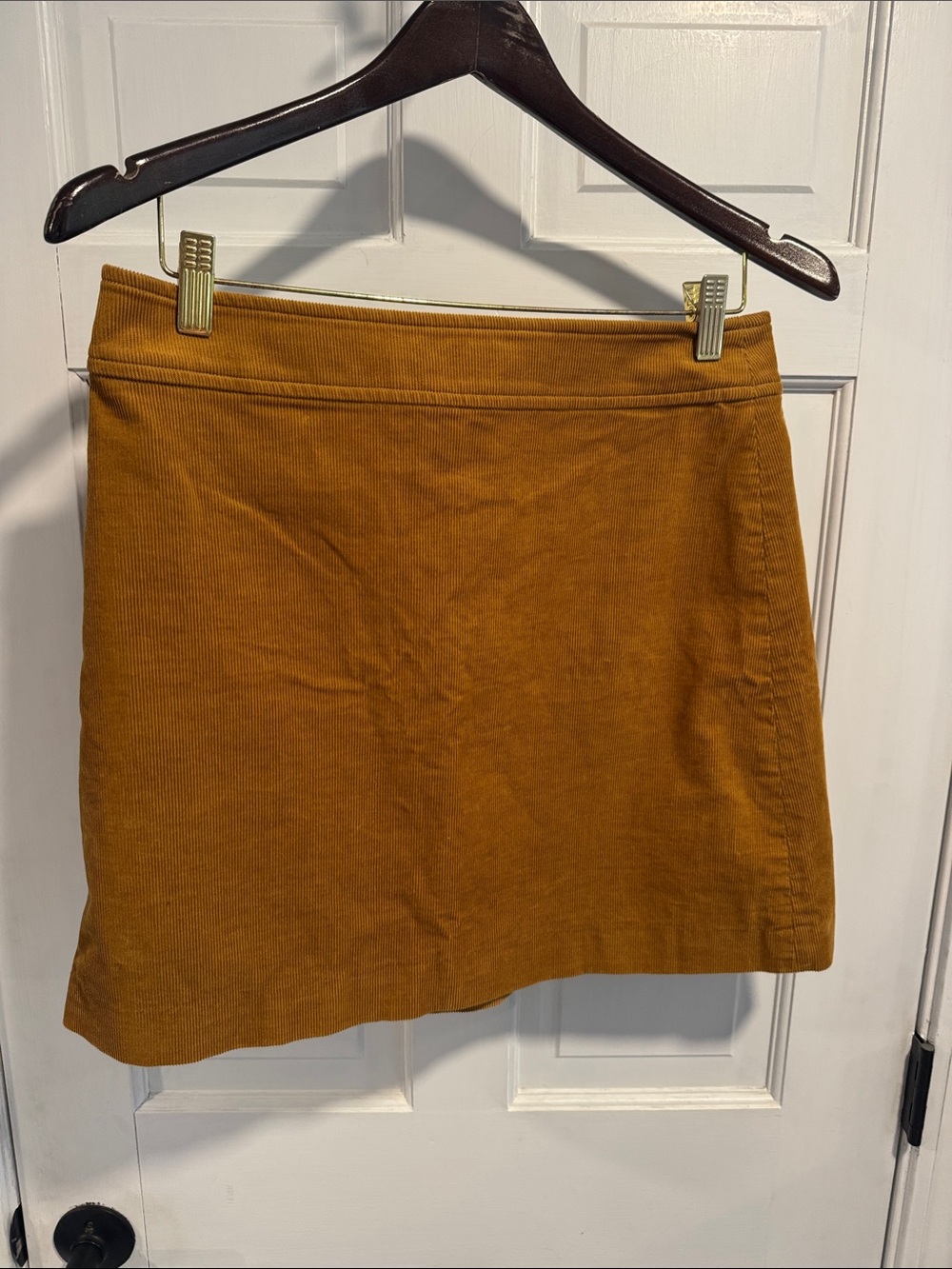 J. Crew Corduroy Mini Skirt in Mustard Gold